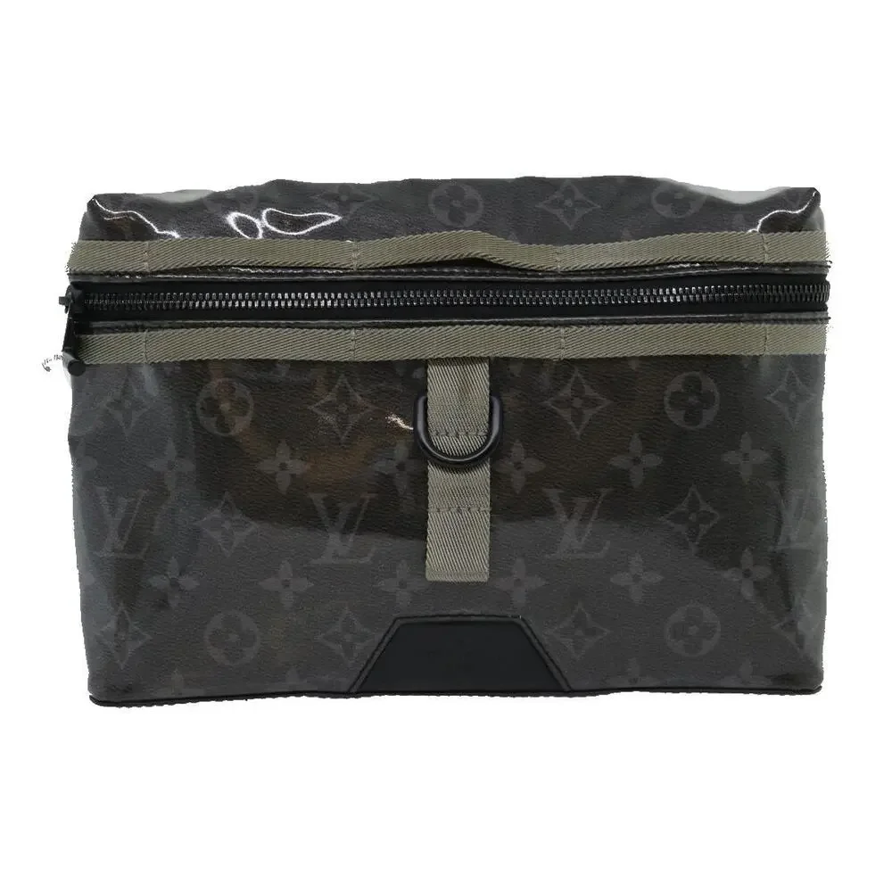 Louis Vuitton Monogram Eclipse Glaze Messenger PM Shoulder Bag Gray